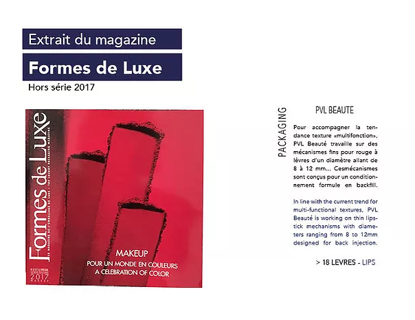 Formes de Luxe Magazine talks about us – July 2017